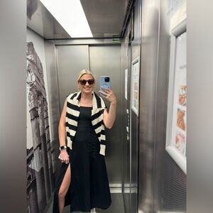 Zara Linen Blend Midi Dress